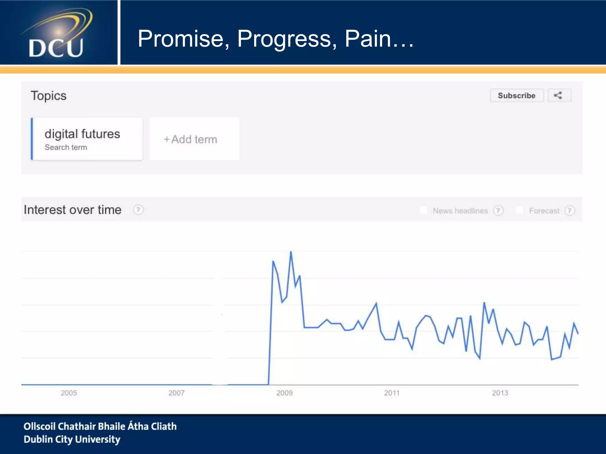 Promise, Progress, Pain…
 