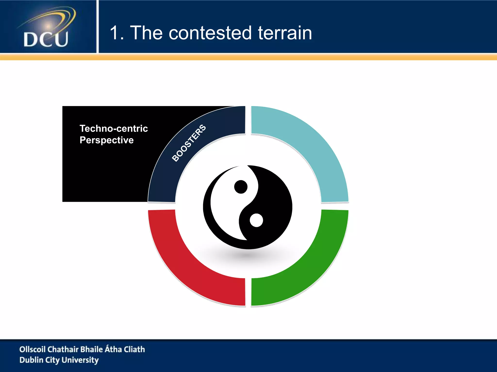 Liberalism
Perspective
Techno-centric
Perspective
Human-centric
Perspective
Demon
Perspective
1. The contested terrain
 