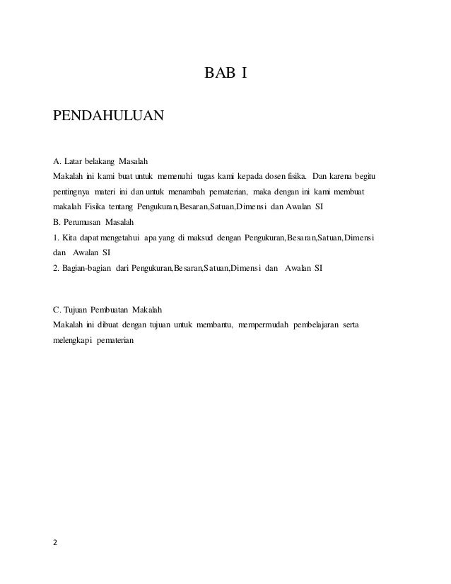 Makalah Satuan Dimensi