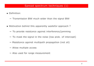 Spread spectrum communications and CDMA | PDF