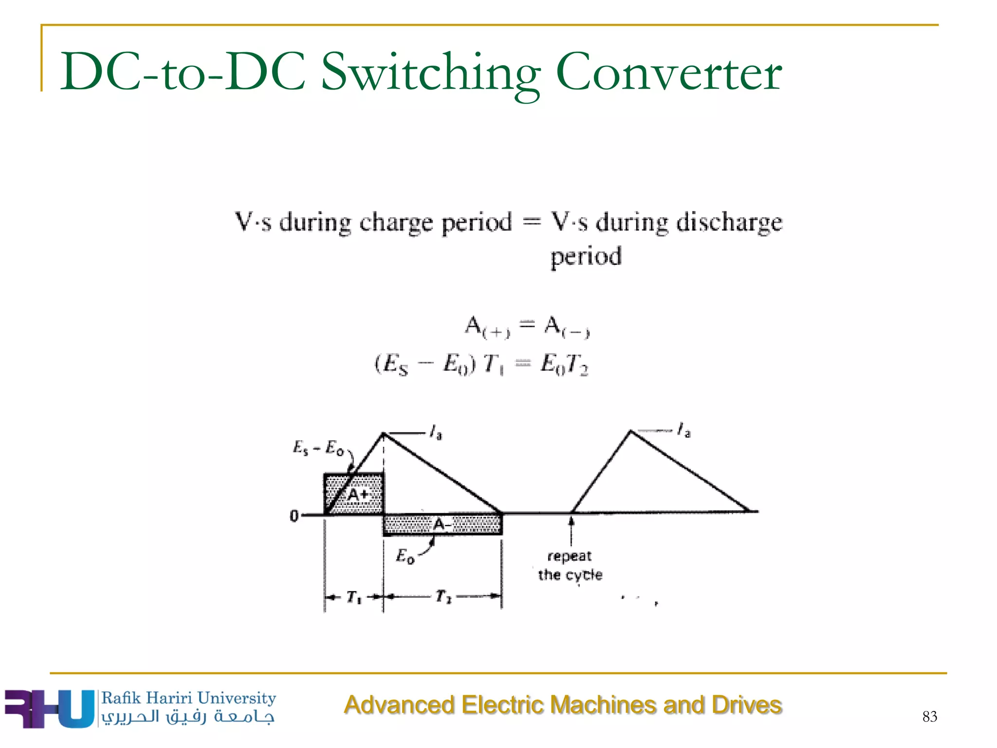 83
DC-to-DC Switching Converter
Advanced Electric Machines and Drives
 