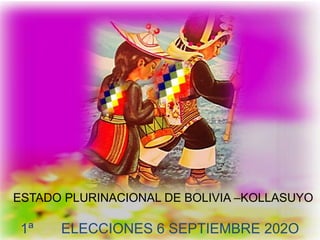 ESTADO PLURINACIONAL DE BOLIVIA –KOLLASUYO
1ª ELECCIONES 6 SEPTIEMBRE 202O
 