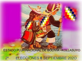 ESTADO PLURINACIONAL DE BOLIVIA –KOLLASUYO
2ª ELECCIONES 6 SEPTIEMBRE 202O
 