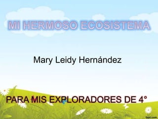 Mary Leidy Hernández
PARA MIS EXPLORADORES DE 4°
 