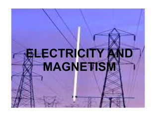 ELECTRICITY AND 
MAGNETISM 
 