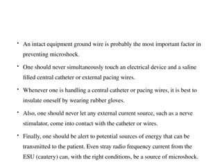 Operating Room Grounding electical safety in operating room during anesthesia | PPTX
