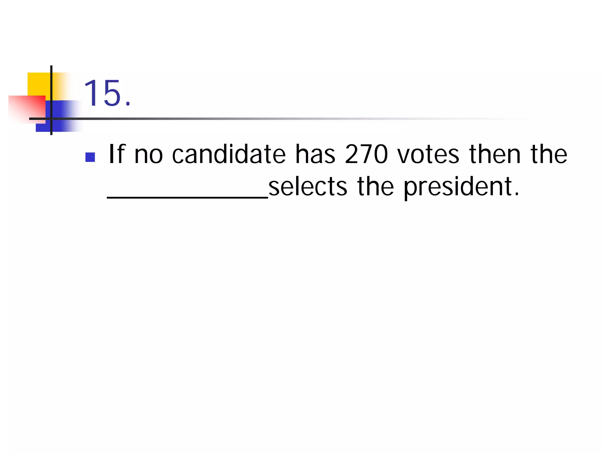 Electing A President Individual Quiz