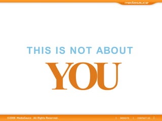 THIS IS NOT ABOUT YOU 