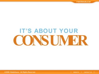 IT’S ABOUT YOUR CONSUMER 