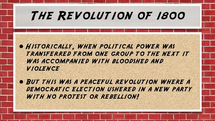 election of 1800 revolution of 1800