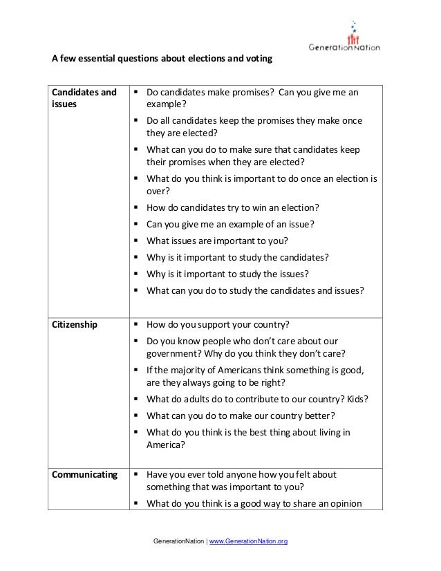 Election2014learning activities