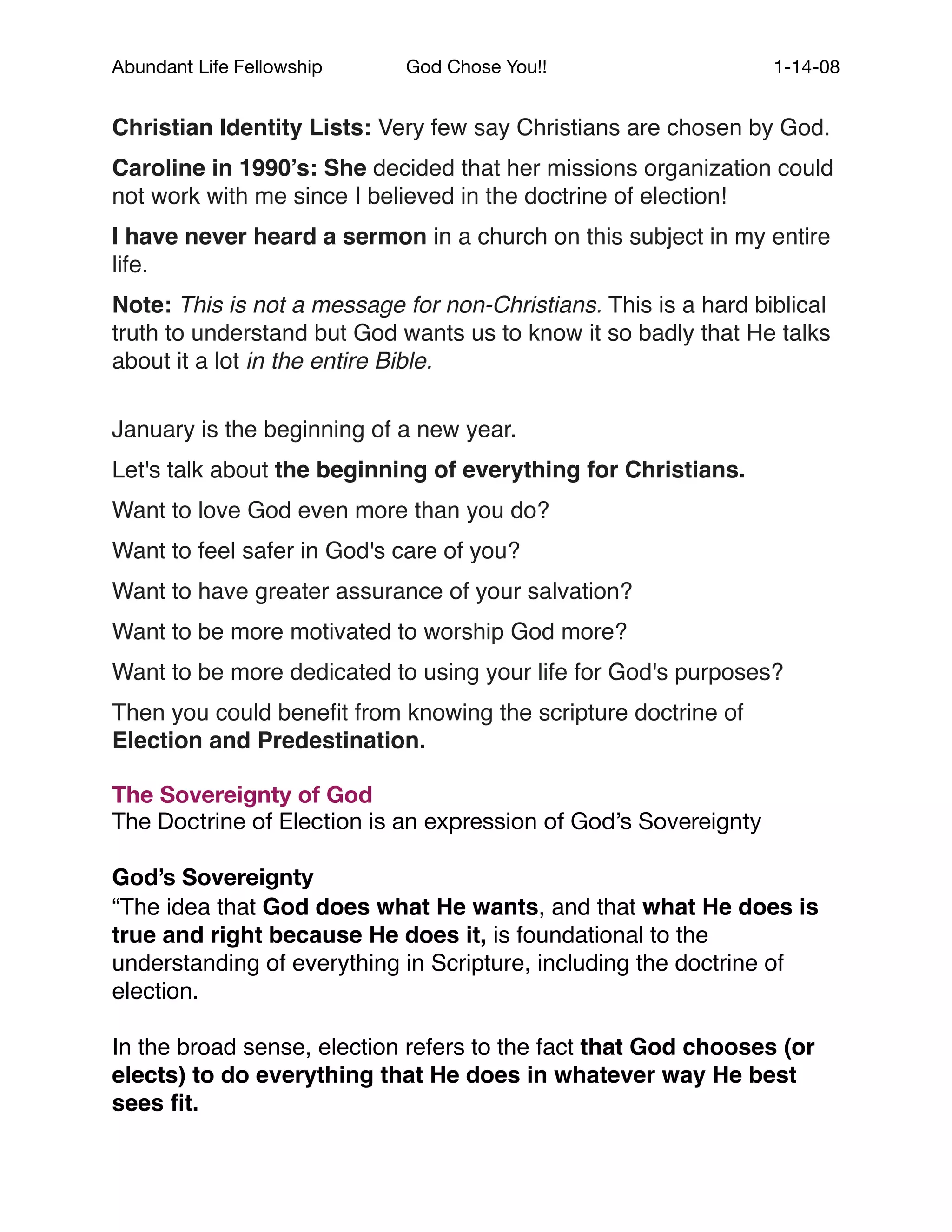 God Chose You! | PDF