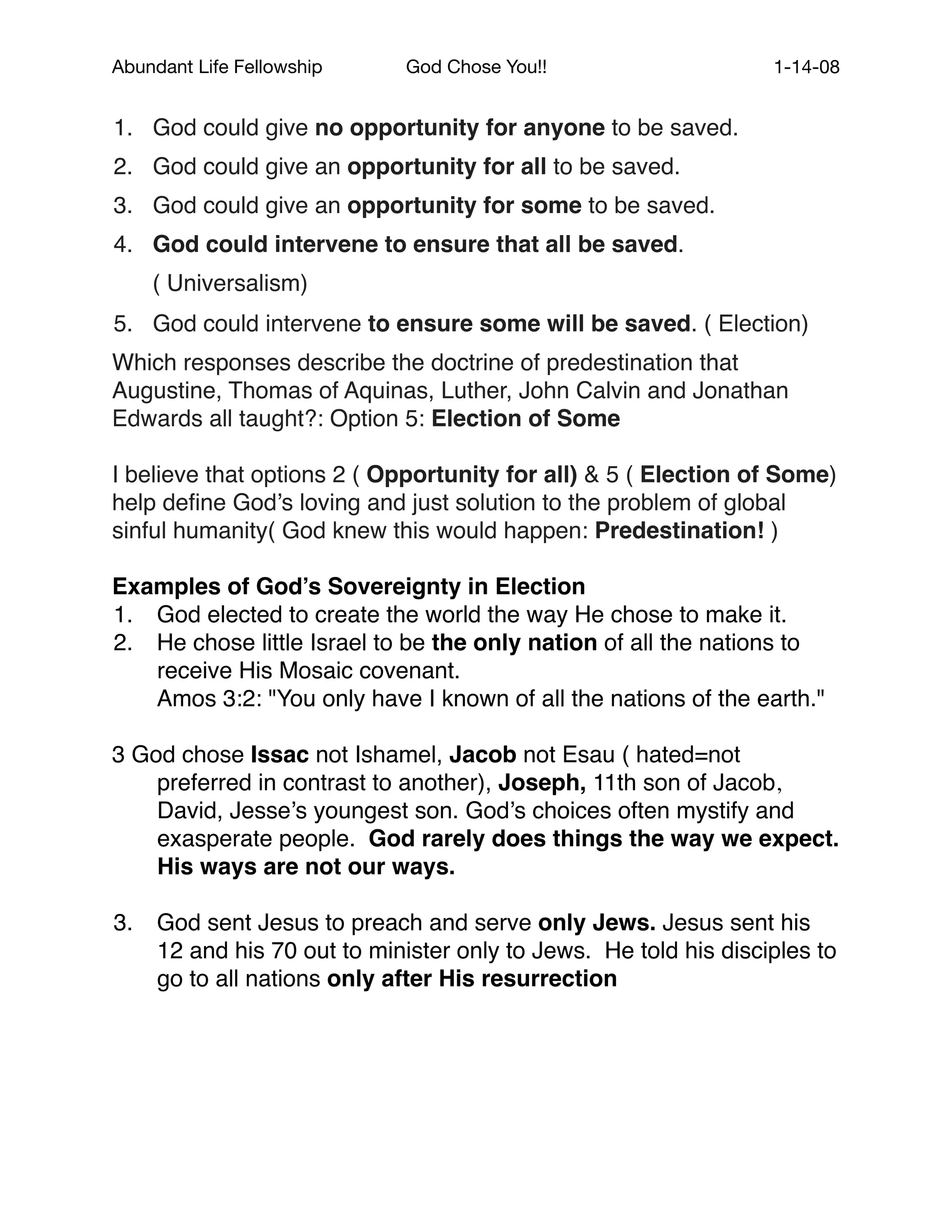 God Chose You! | PDF