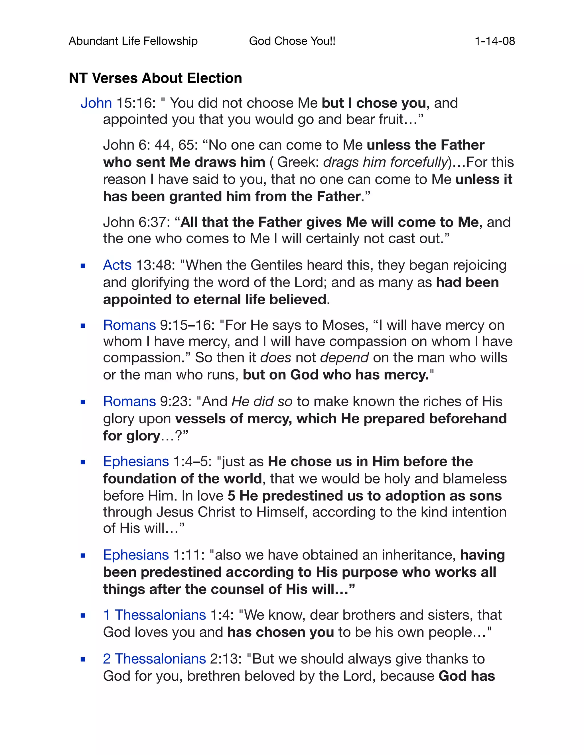God Chose You! | PDF