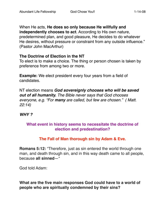 God Chose You! | PDF