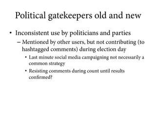 Election days and social media practices: Tweeting as Australia decides