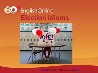 Election Idioms
Image by Phil Roeder on Flikr shared under CC-BY
 