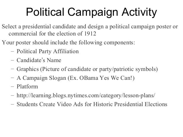 election of 1912 campaign flyer rubric