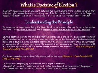 Meaning and Essentials of Doctrine of Election