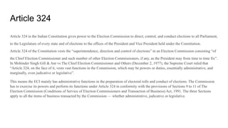 Elections and Election of Commission of India | PPTX