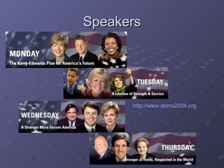 Speakers http://www.dems2004.org 