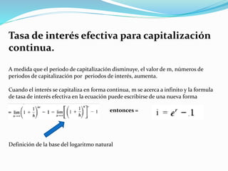 Tasa de interes nominal y efectiva | PPTX