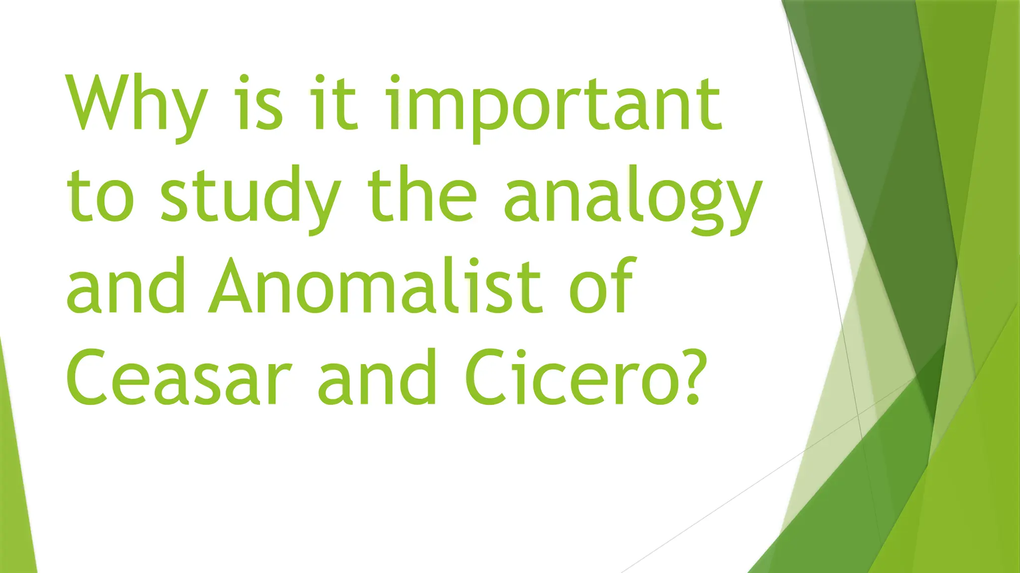 Influences : Analogist vs. Anomalist in Elective 11 | PPTX