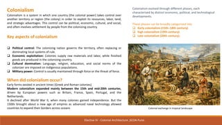 Comprehensive Overview of Colonial Architecture and Its Socio-Cultural ...