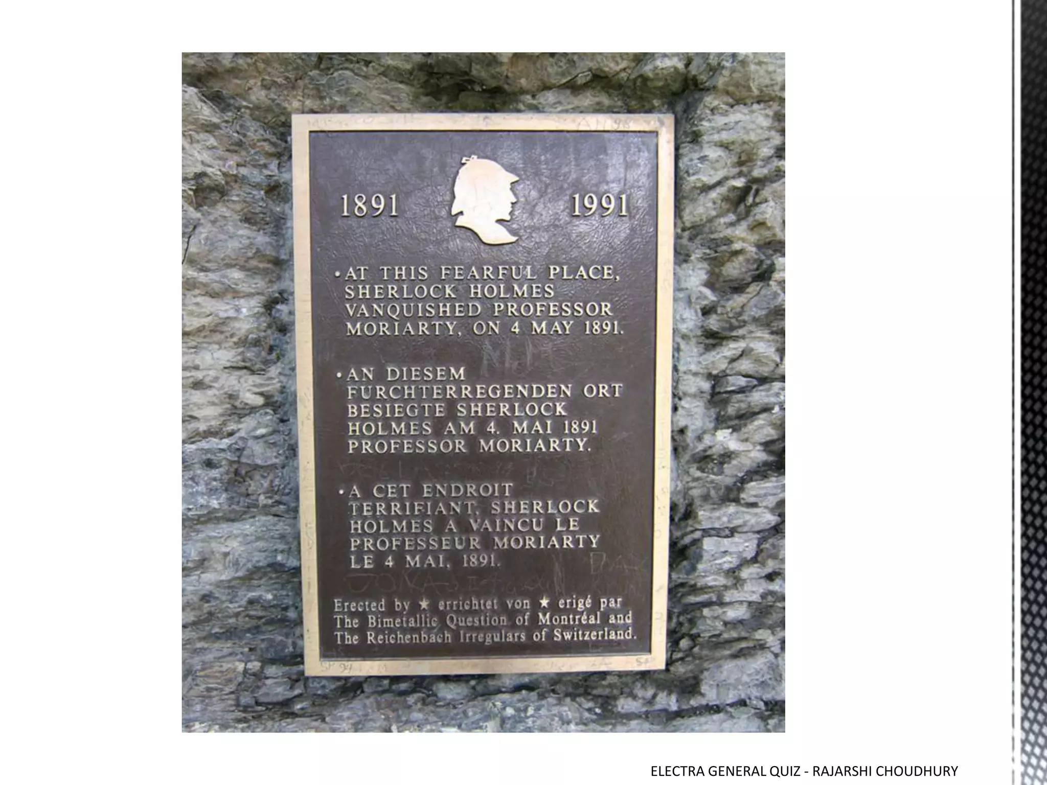 ELECTRA GENERAL QUIZ - RAJARSHI CHOUDHURY
 