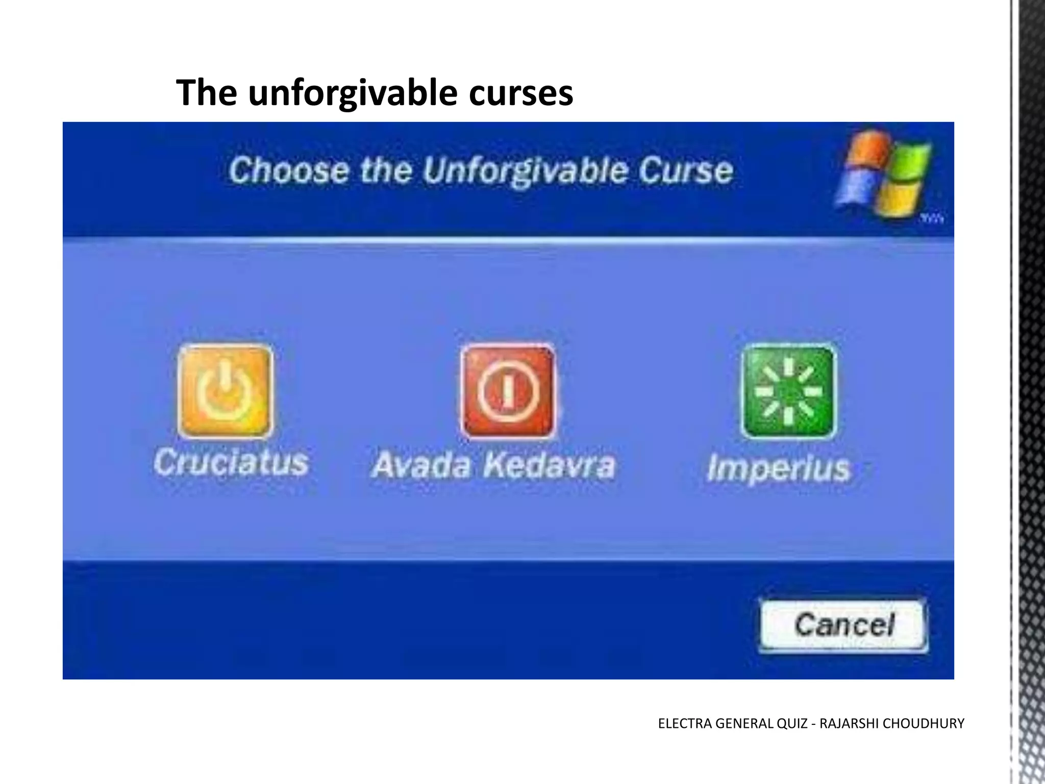 ELECTRA GENERAL QUIZ - RAJARSHI CHOUDHURY
 