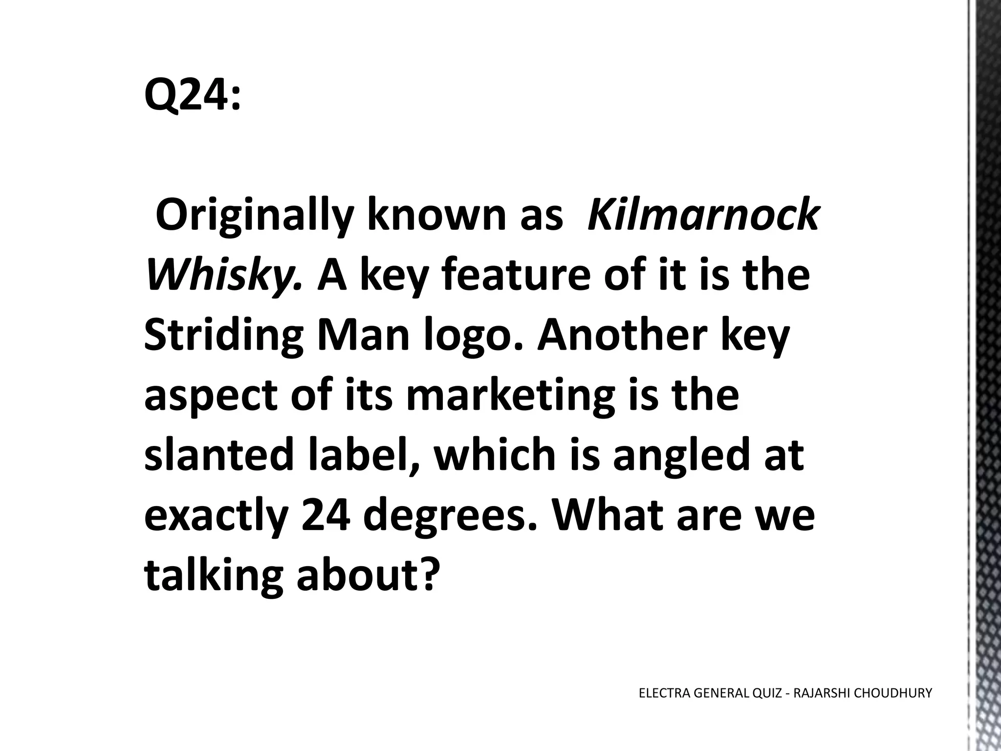 ELECTRA GENERAL QUIZ - RAJARSHI CHOUDHURY
 