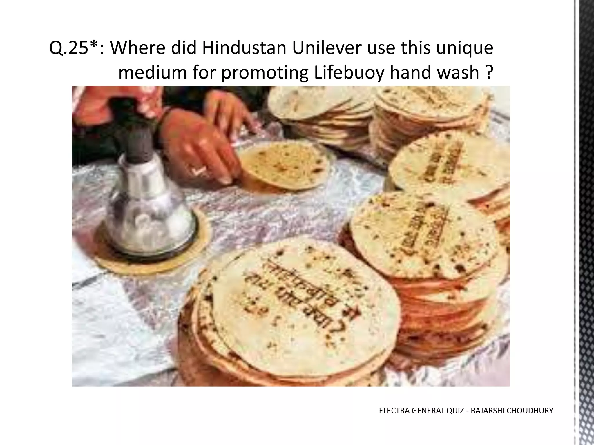 ELECTRA GENERAL QUIZ - RAJARSHI CHOUDHURY
 