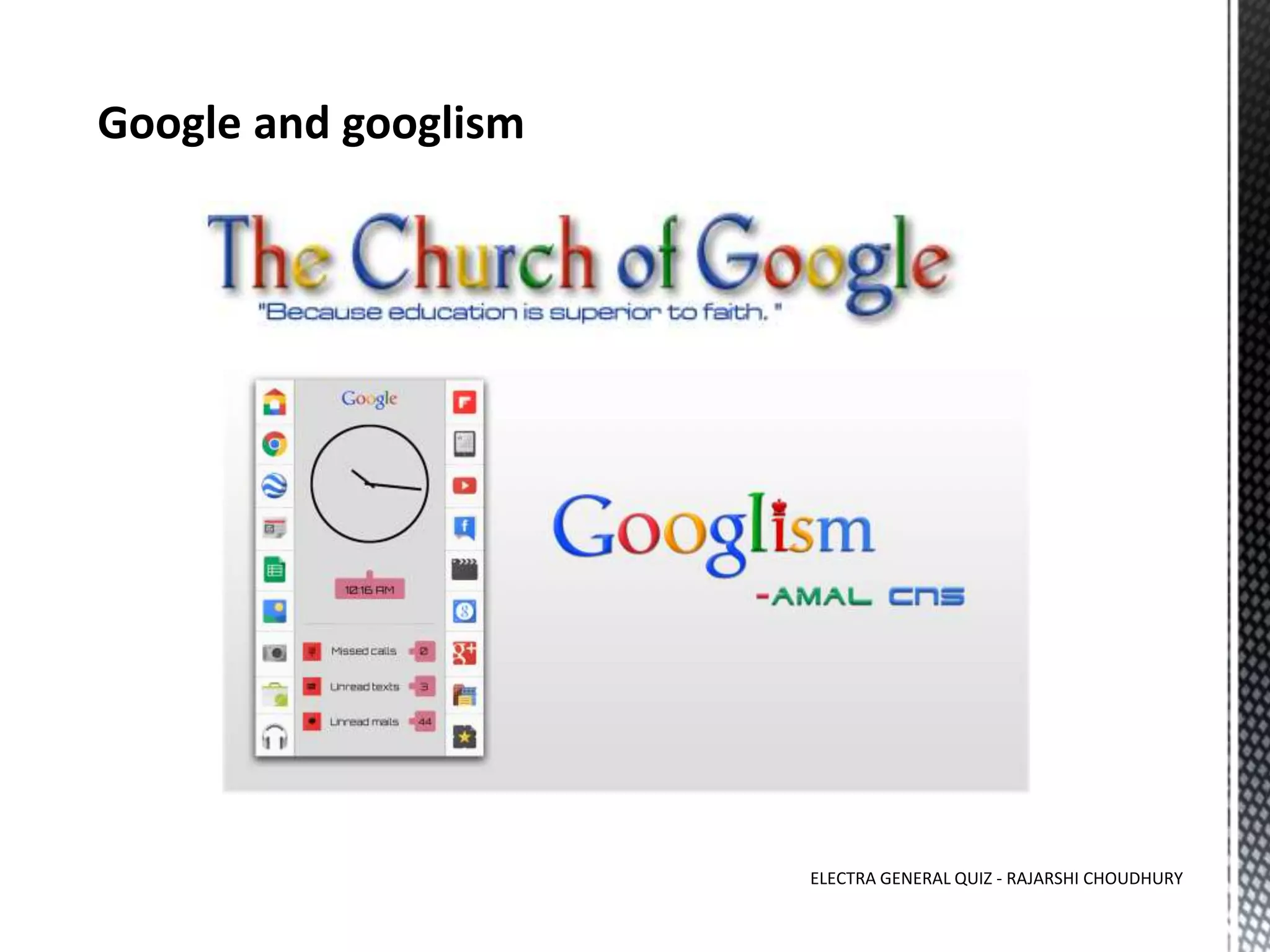 ELECTRA GENERAL QUIZ - RAJARSHI CHOUDHURY
 