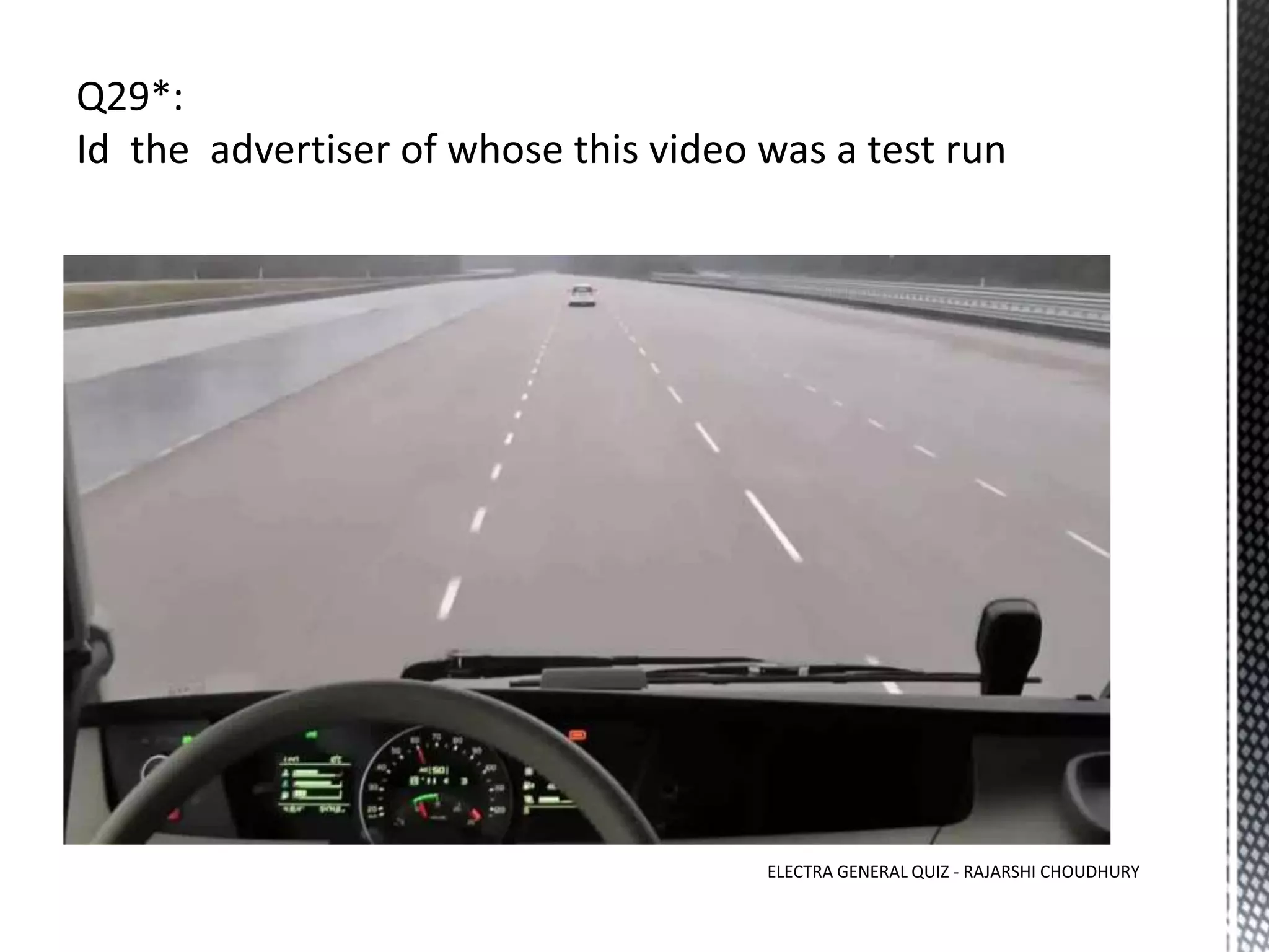 ELECTRA GENERAL QUIZ - RAJARSHI CHOUDHURY
 