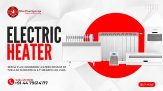 Electric Heater | Venturi Tube- Bliss flow systems