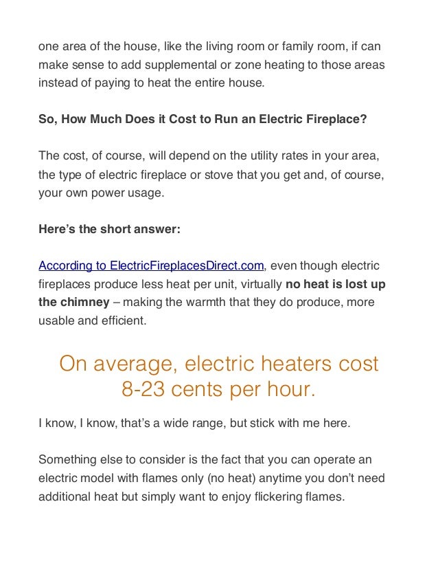 How Much Does It Cost To Run An Electric Fireplace? - How Much Does It Cost To Run An Electric Fireplace?