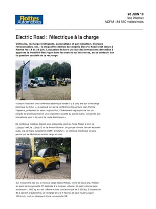 Electric road - revue de presse