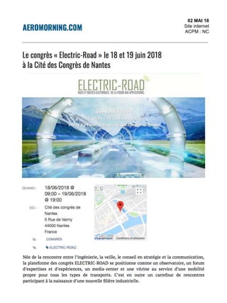 Electric road - revue de presse