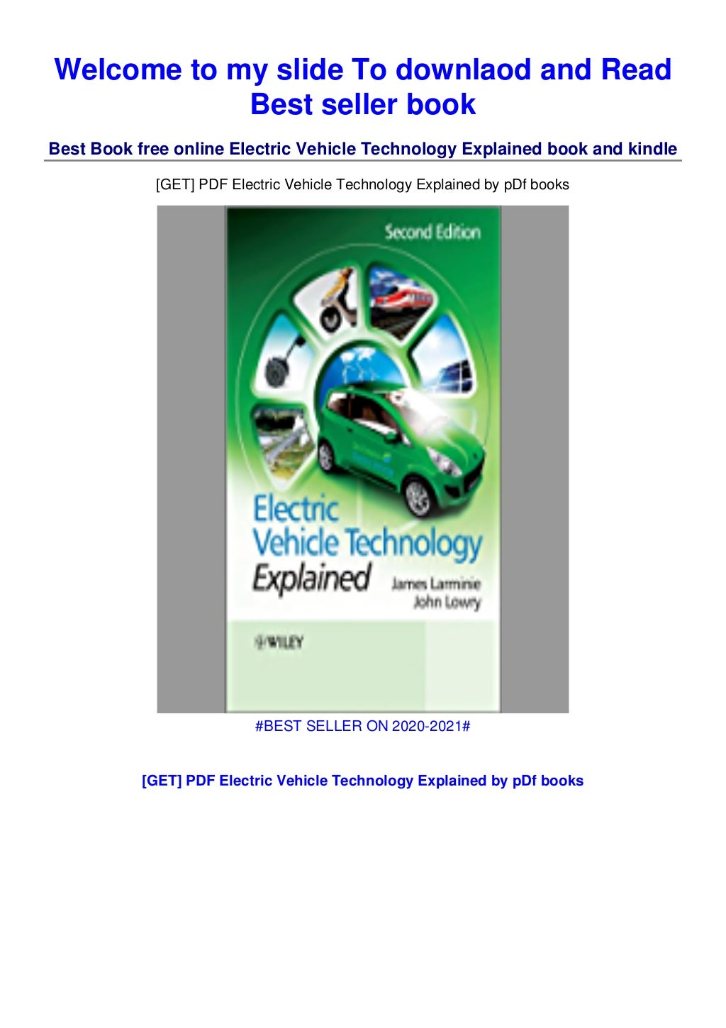 Electric Vehicle Technology Explained