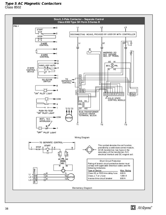 Square D Overload Relay Chart