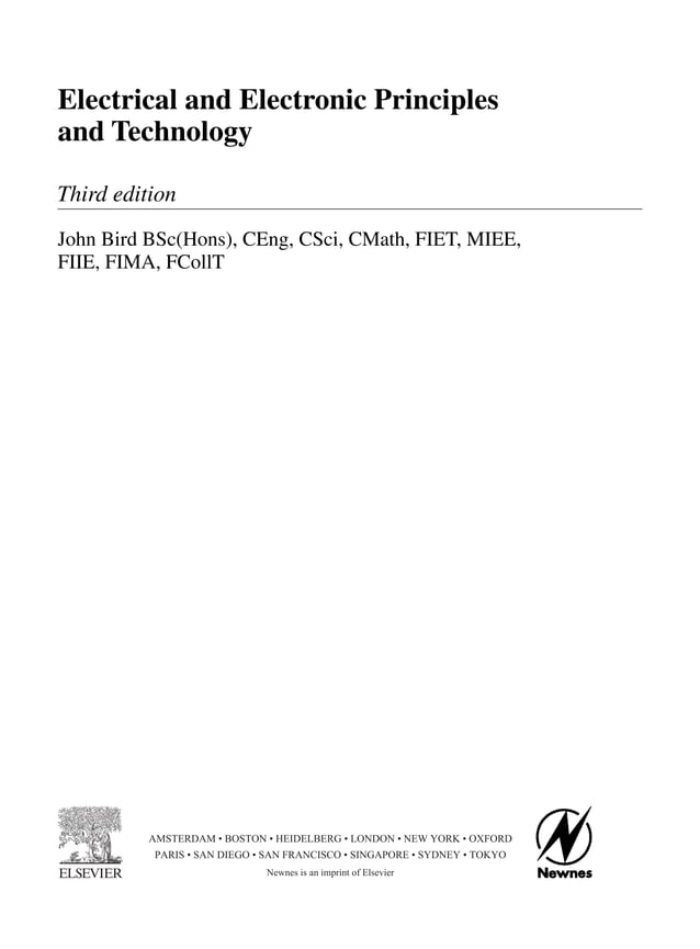 Electrical And Electronic Principles And Technology Third Edition