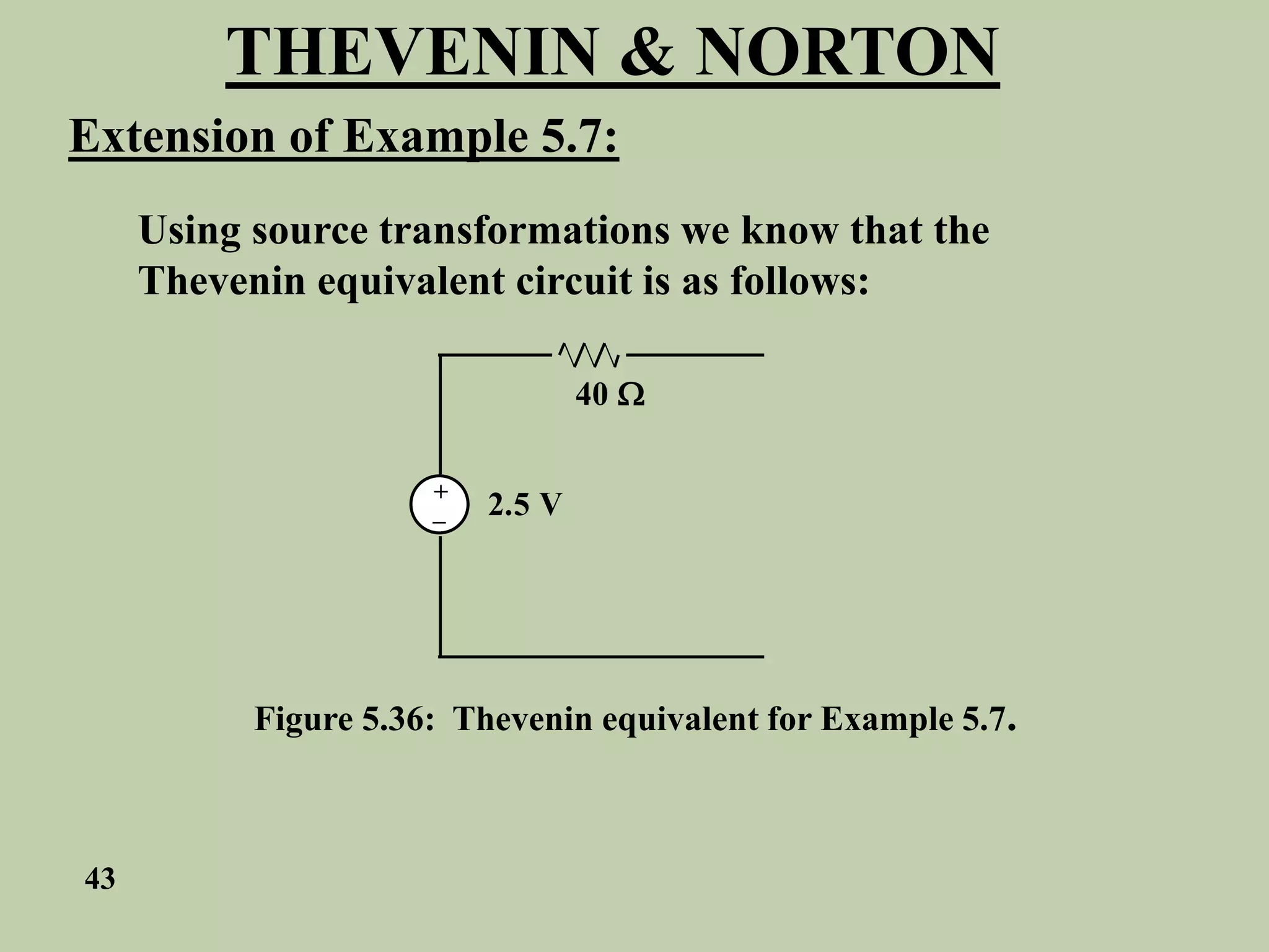 Thenevin Examples Thevenin and Norton's theorem | PPT
