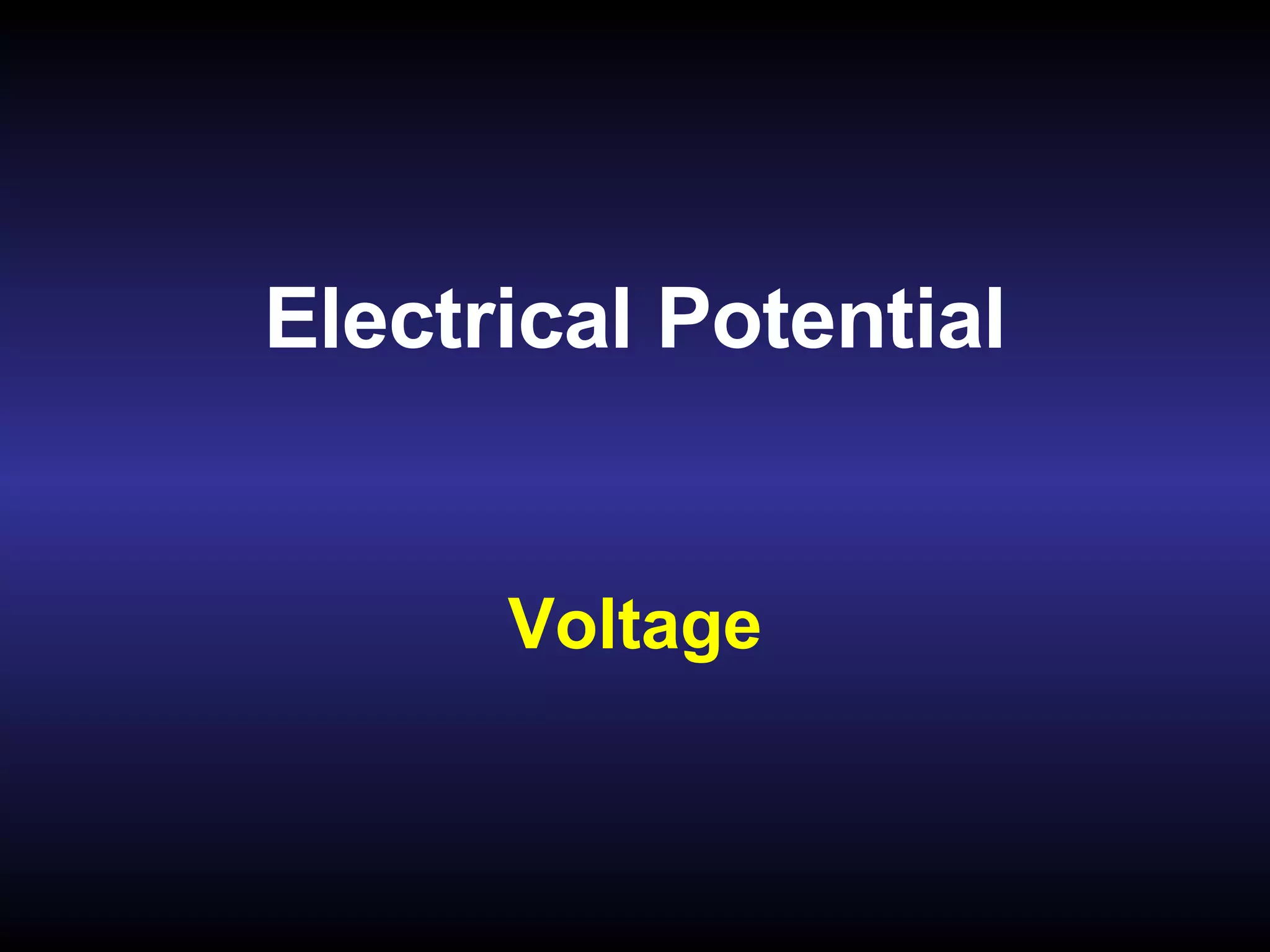 Electrical Potential Voltage 