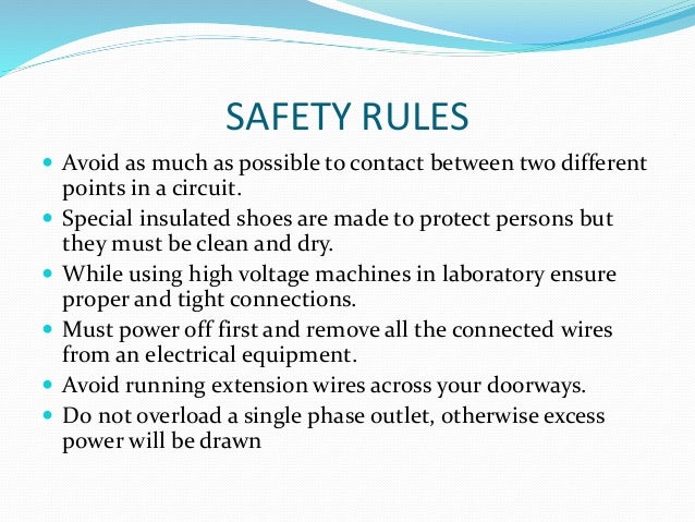 Electrical safety principles