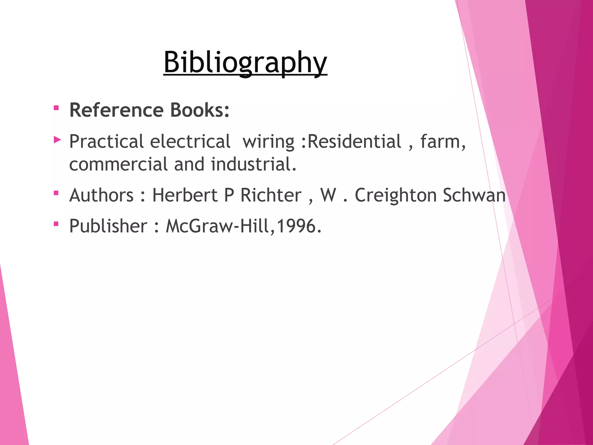 Electrical wiring domestic and industries | PPS