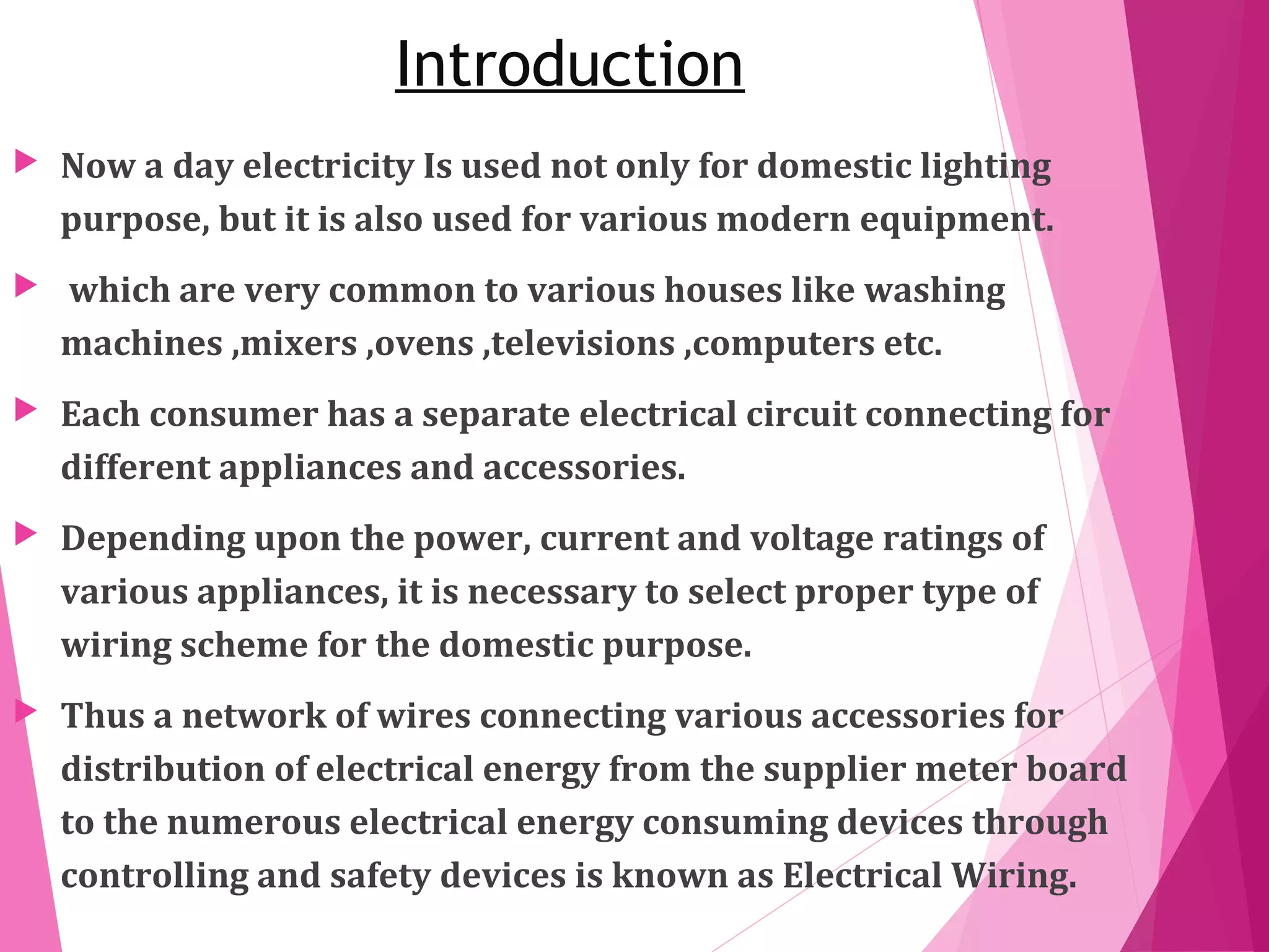 Electrical wiring domestic and industries | PPS
