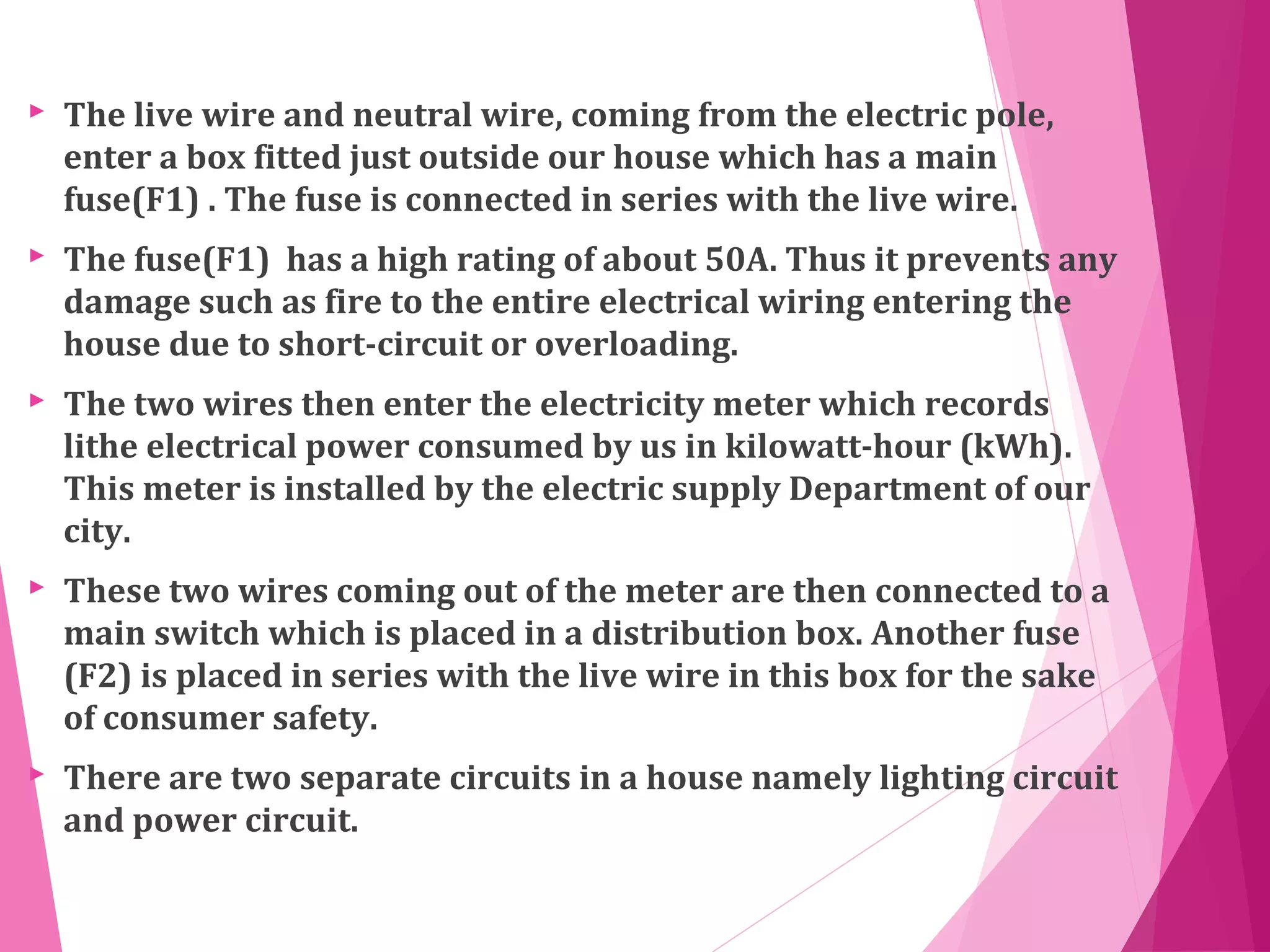 Electrical wiring domestic and industries | PPS
