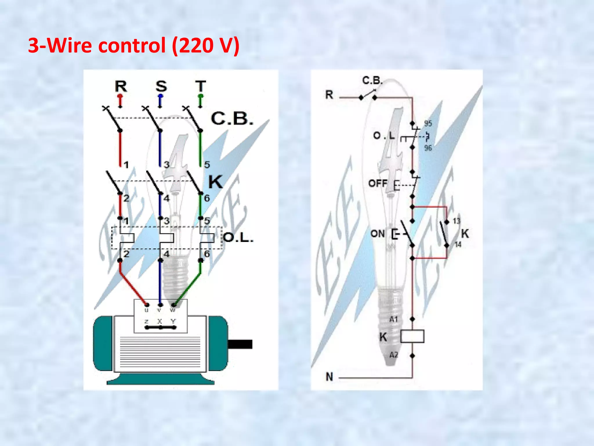 3-Wire control (220 V)
 