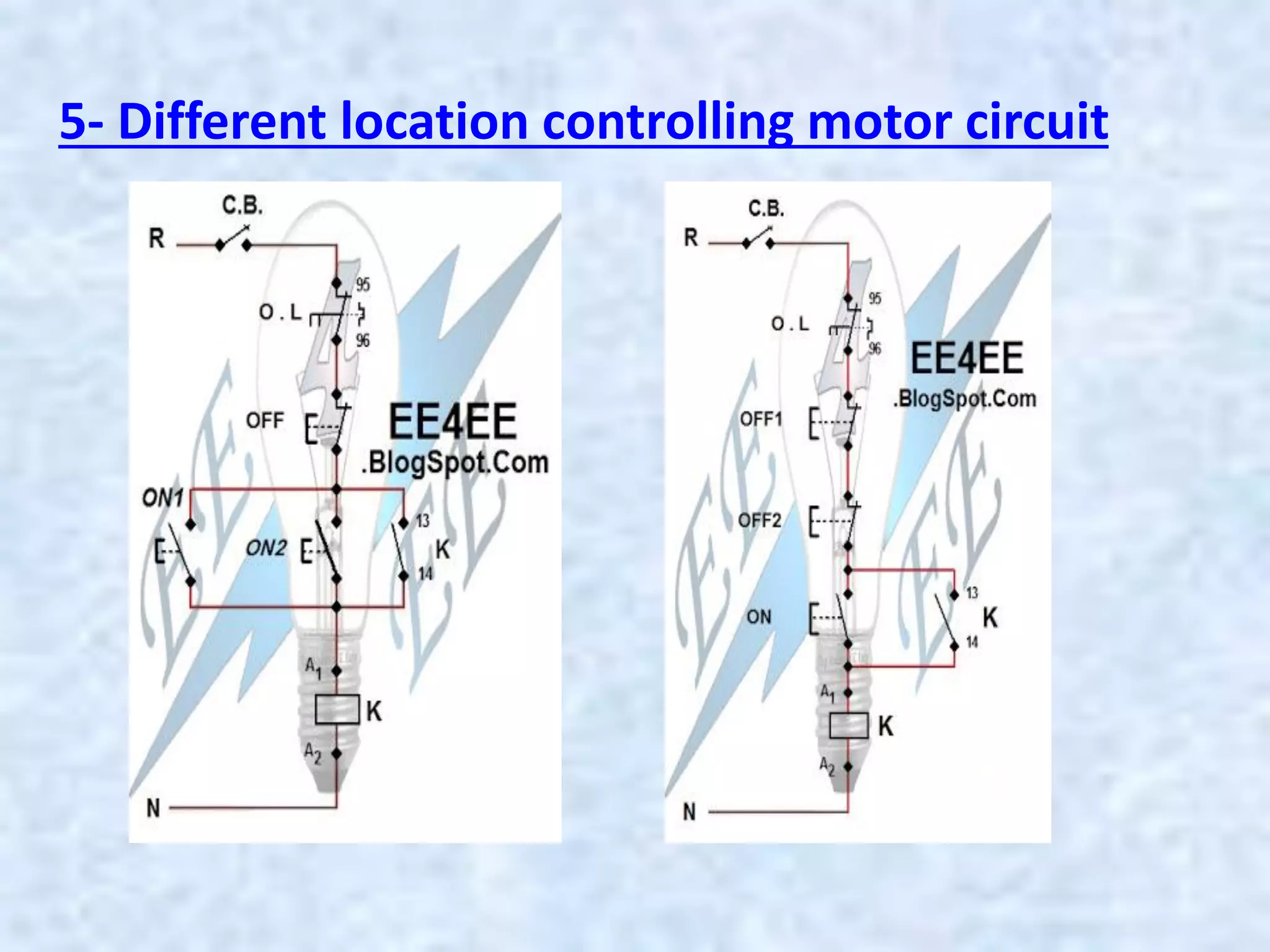 5- Different location controlling motor circuit
 