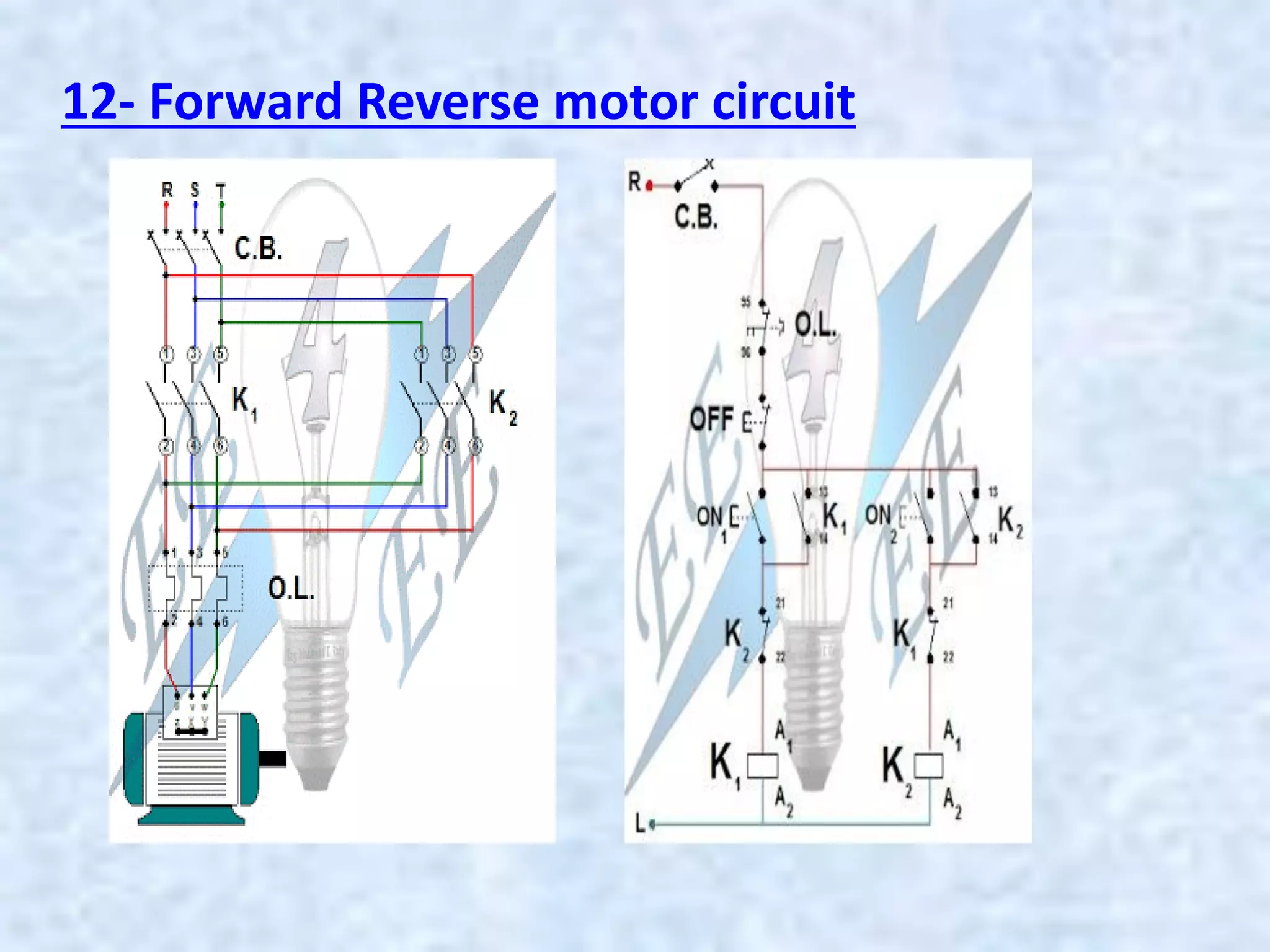 12- Forward Reverse motor circuit
 